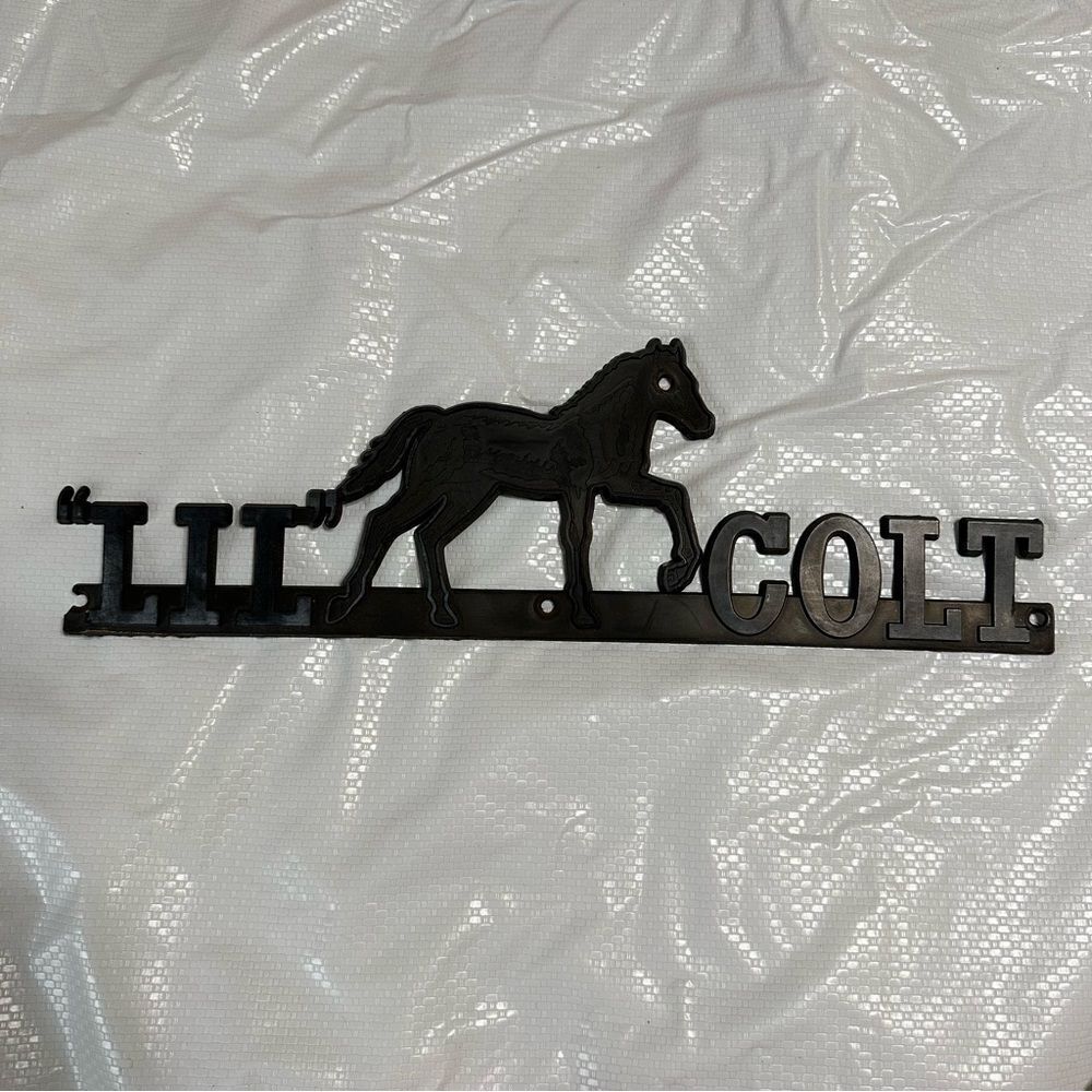 Black Horse Lil Colt Plastic Faux Cast Iron Wall Decor
